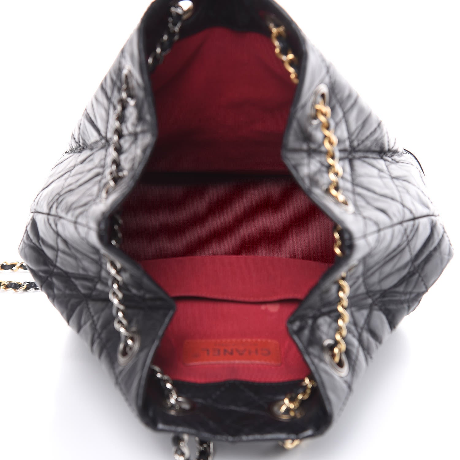 Chanel Aged Calfskin Quilted Small Gabrielle Backpack Black 5 of 14
