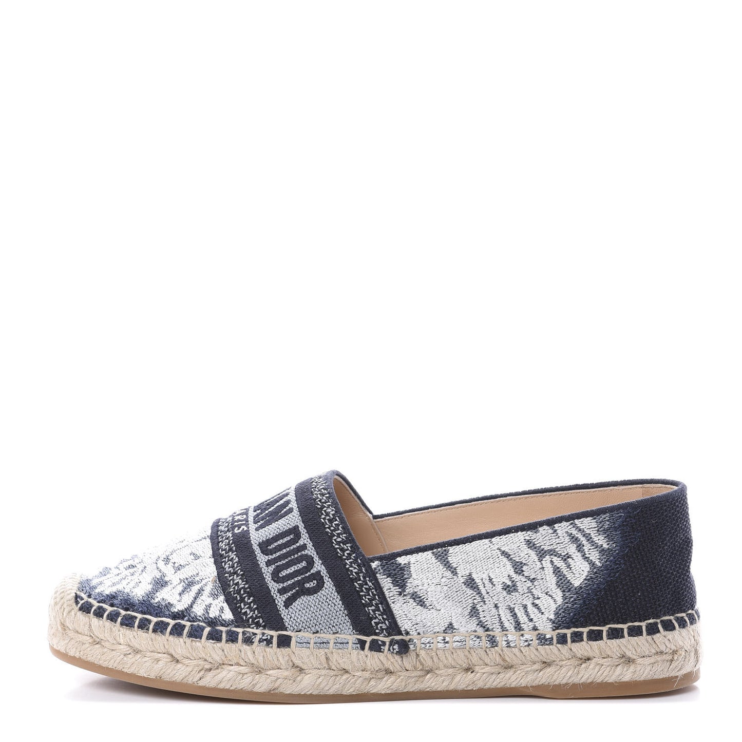 Canvas Tie and Dior Embroidered Granville 15mm Espadrilles 37.5 Denim