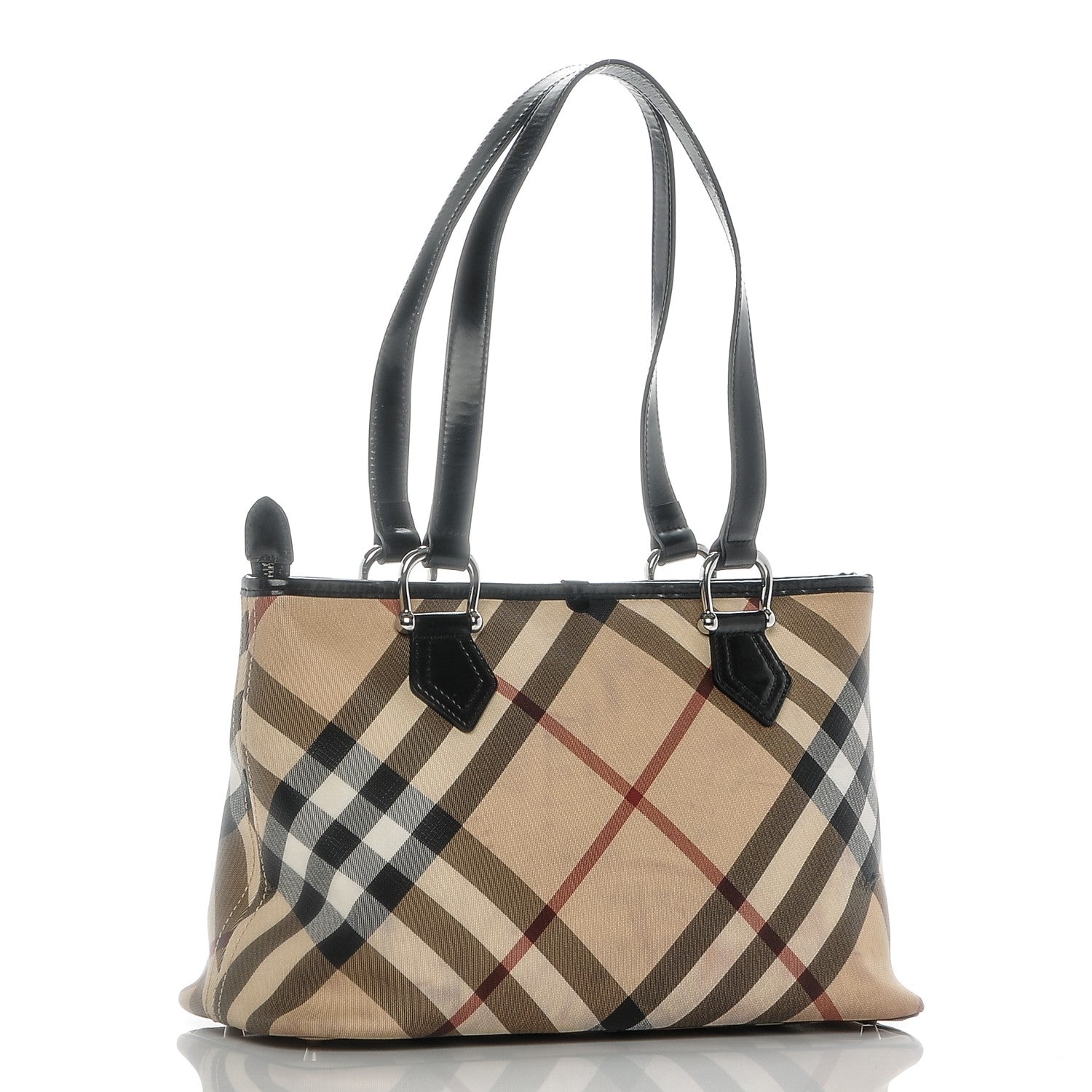 Burberry Supernova Check Stanton Tote Black 3 of 9