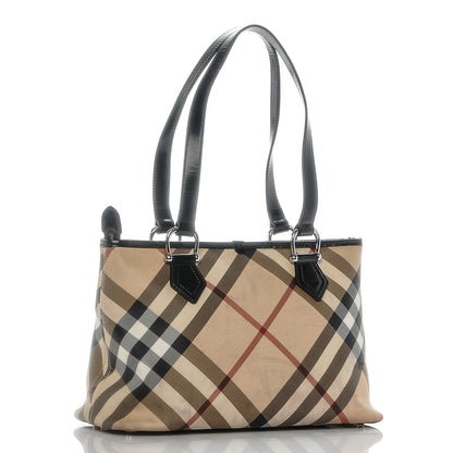 Burberry Supernova Check Stanton Tote Black 3 of 9