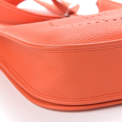 Hermes Taurillon Clemence Evelyne III PM Orange Poppy 11 of 13