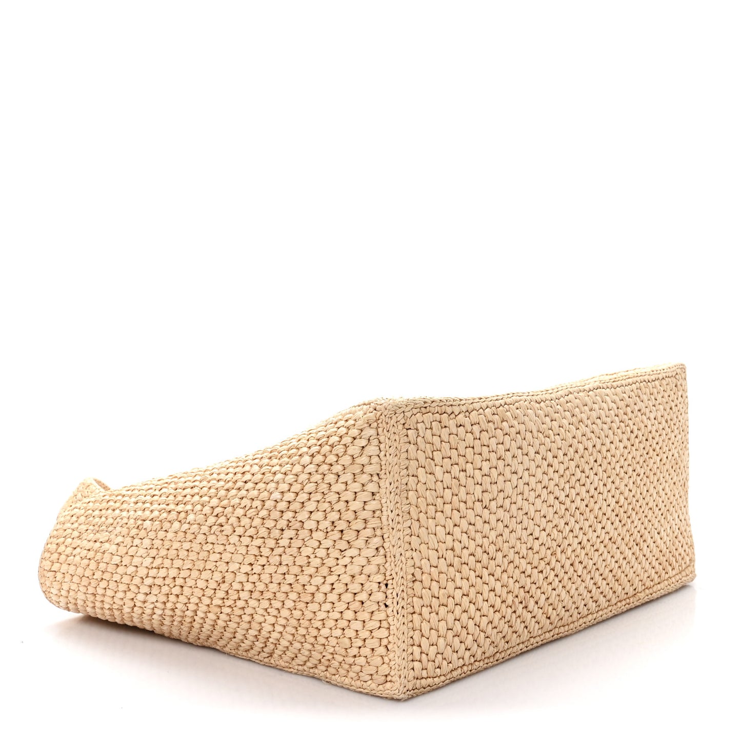 X PAULA'S IBIZA Raffia Medium  Font Tote Natural Tan