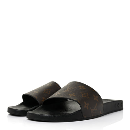 Louis Vuitton Rubber Monogram Mens Waterfront Mules 8.5 Macassar 3 of 9