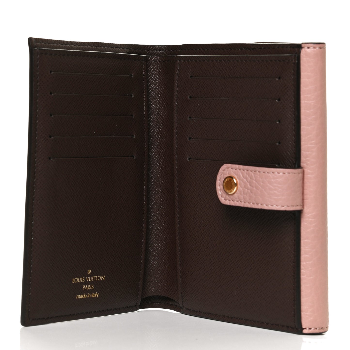Damier Ebene Normandy Compact Wallet Rose Ballerine