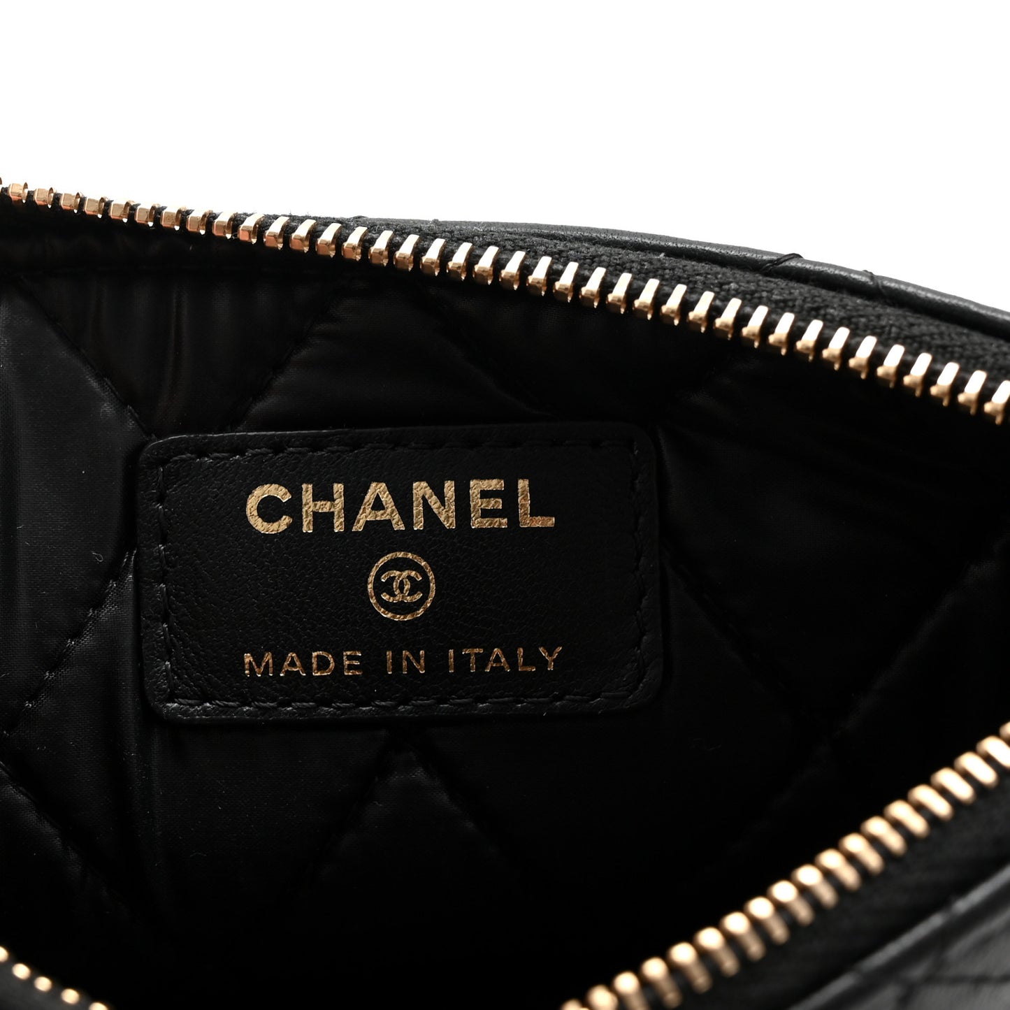 Lambskin Quilted Casino Coin Purse Black