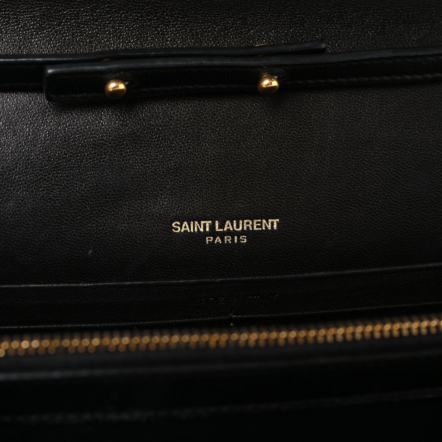 Lambskin Matelasse Chevron Monogram Sulpice Chain Wallet Black