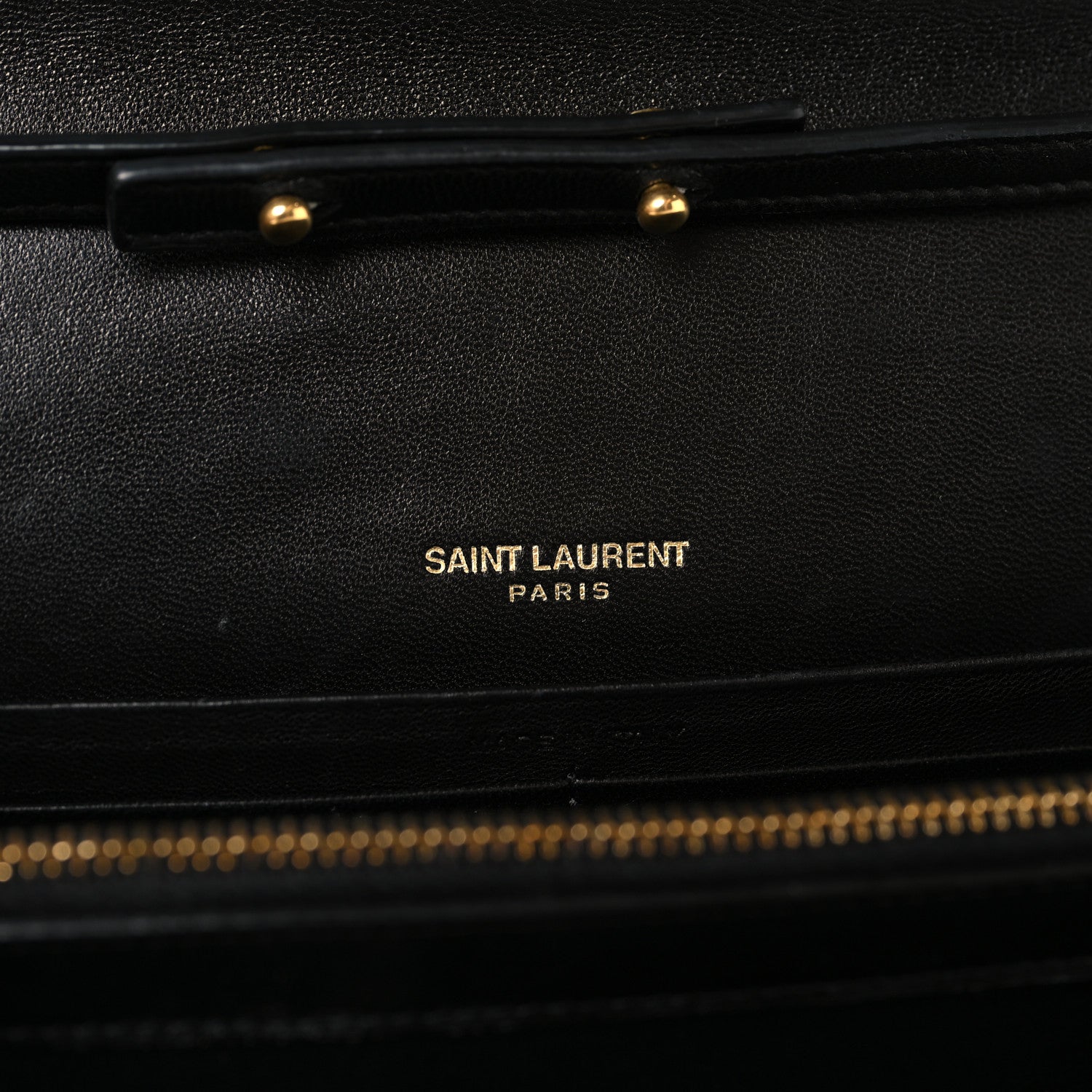 Saint Laurent Lambskin Matelasse Chevron Monogram Sulpice Chain Wallet Black 7 of 12