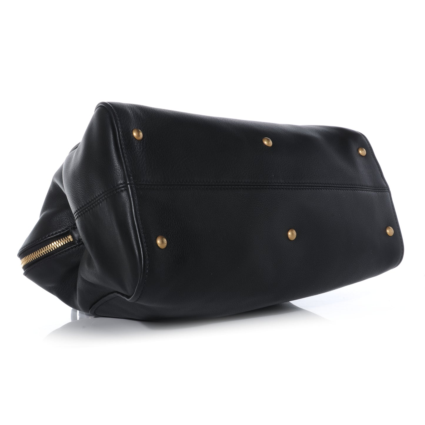Leather Large Chameleon Duffel Black