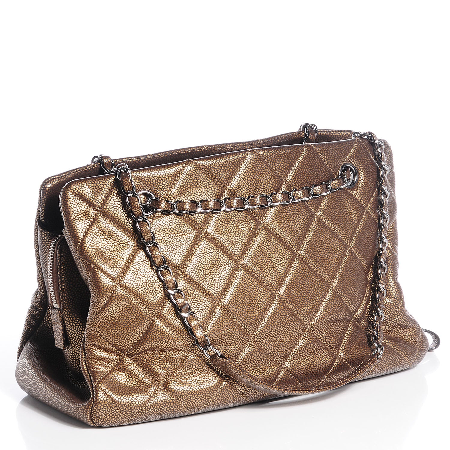 Chanel Caviar Timeless CC Shopping Tote Bronze 3 of 7