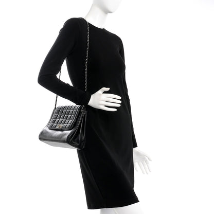 Chanel Lambskin Chocolate Bar Accordion Flap Black 2 of 9