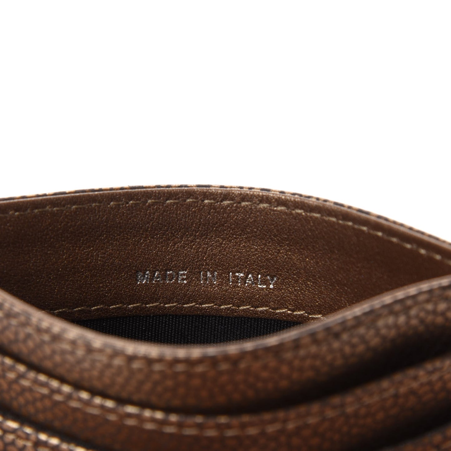 Metallic Caviar Timeless CC Card Holder Bronze