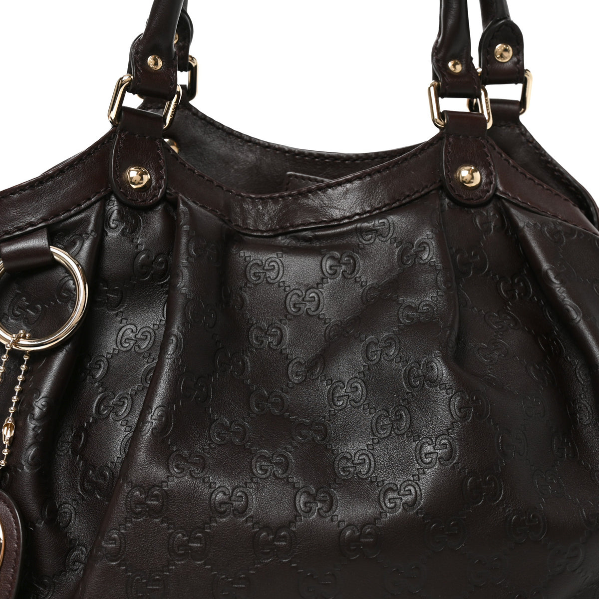 Guccissima Medium Sukey Tote Chocolate