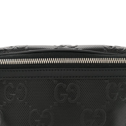 Gucci Calfskin GG Tennis Embossed Belt Bag Black 8 of 10