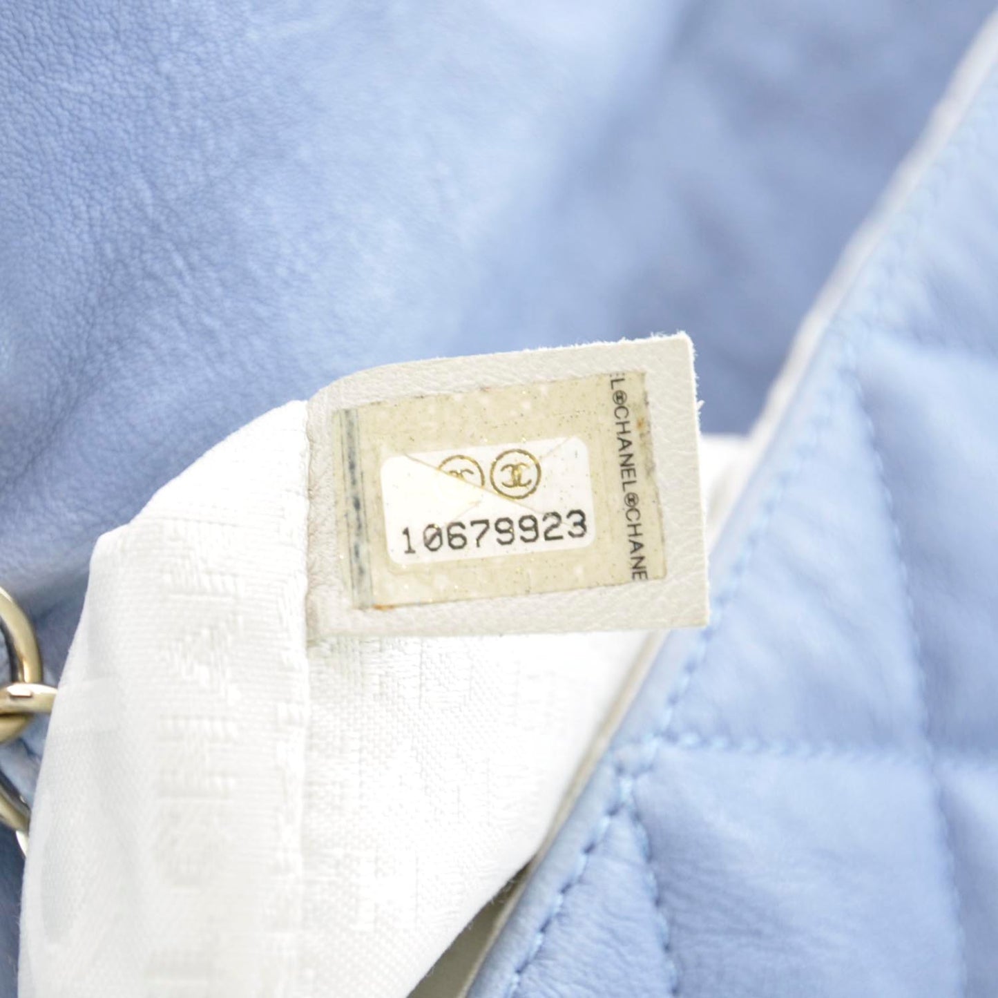 Distressed Lambskin Flap Blue