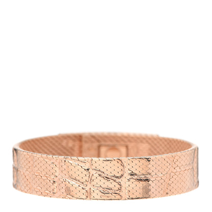 Hermes 18K Rose Gold Diamond MM Kelly Milanese Bracelet SH 3 of 5