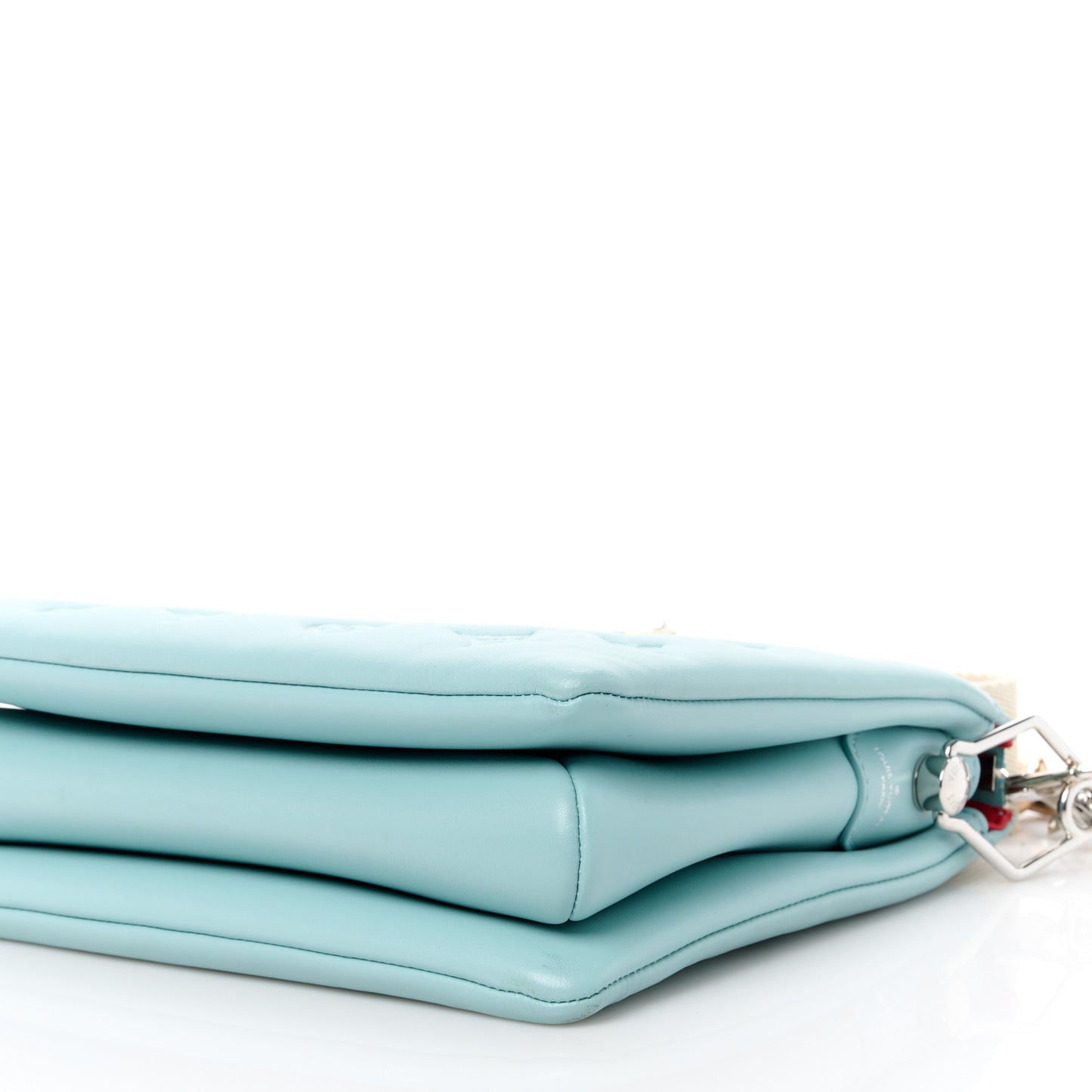 Lambskin Embossed Monogram Coussin PM Bleu