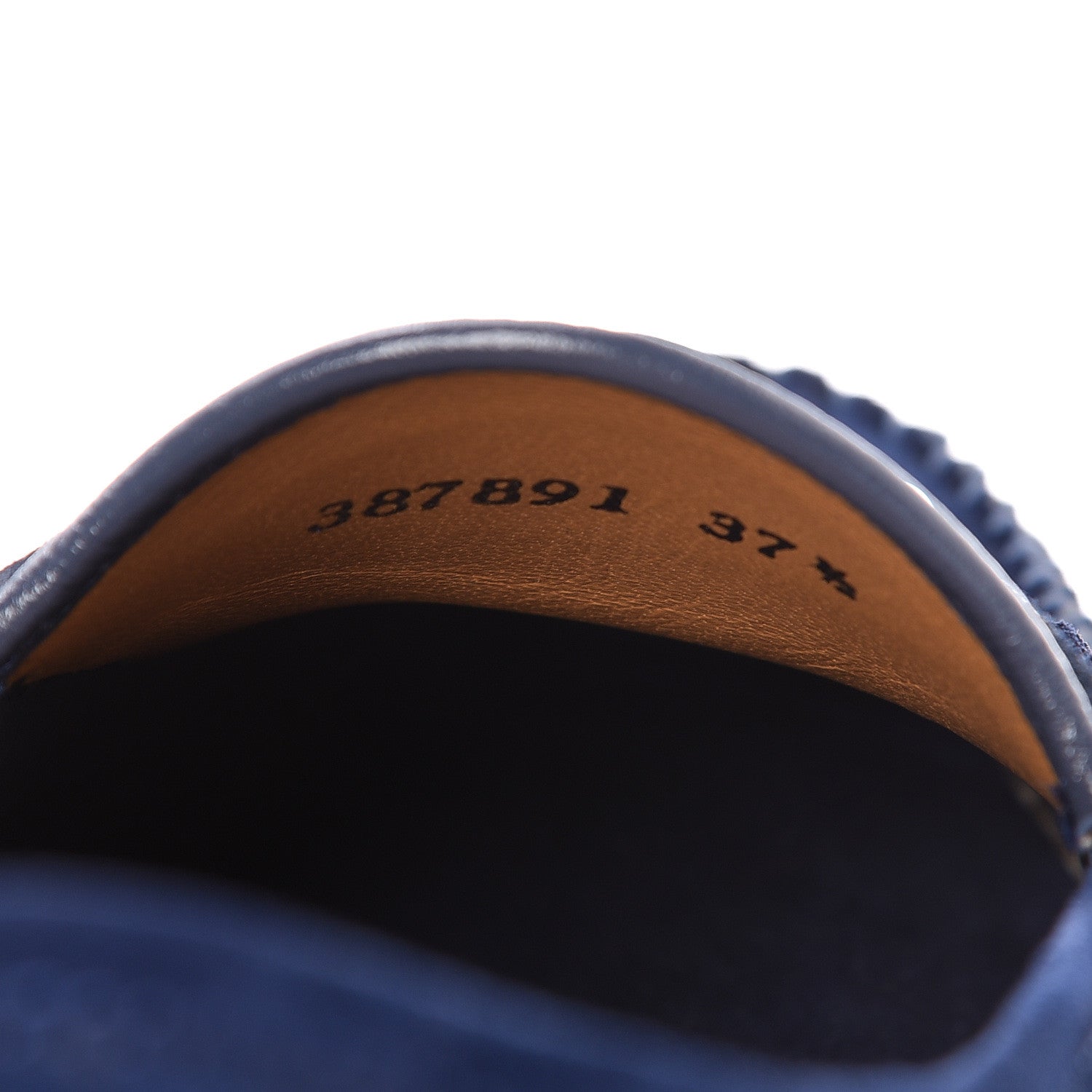 Gucci Suede Calfskin Womens 1953 Horsebit Loafers 37.5 Cobalt Blue 9 of 10