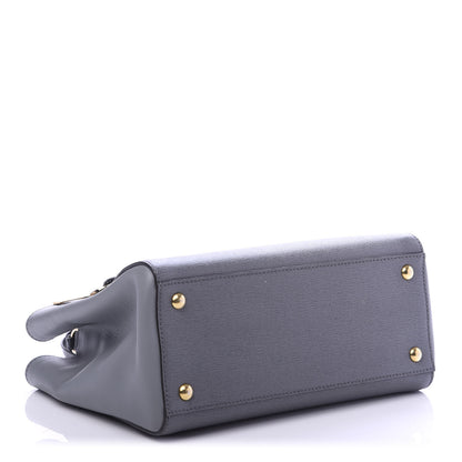 Fendi Vitello Elite Petite 2Jours Tote Grigio Grigio Chiaro 4 of 9