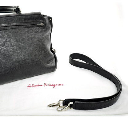 FASHIONPHILE SALVATOREFERRAGAMOLeatherLargeSofiaBlack 3 of 7