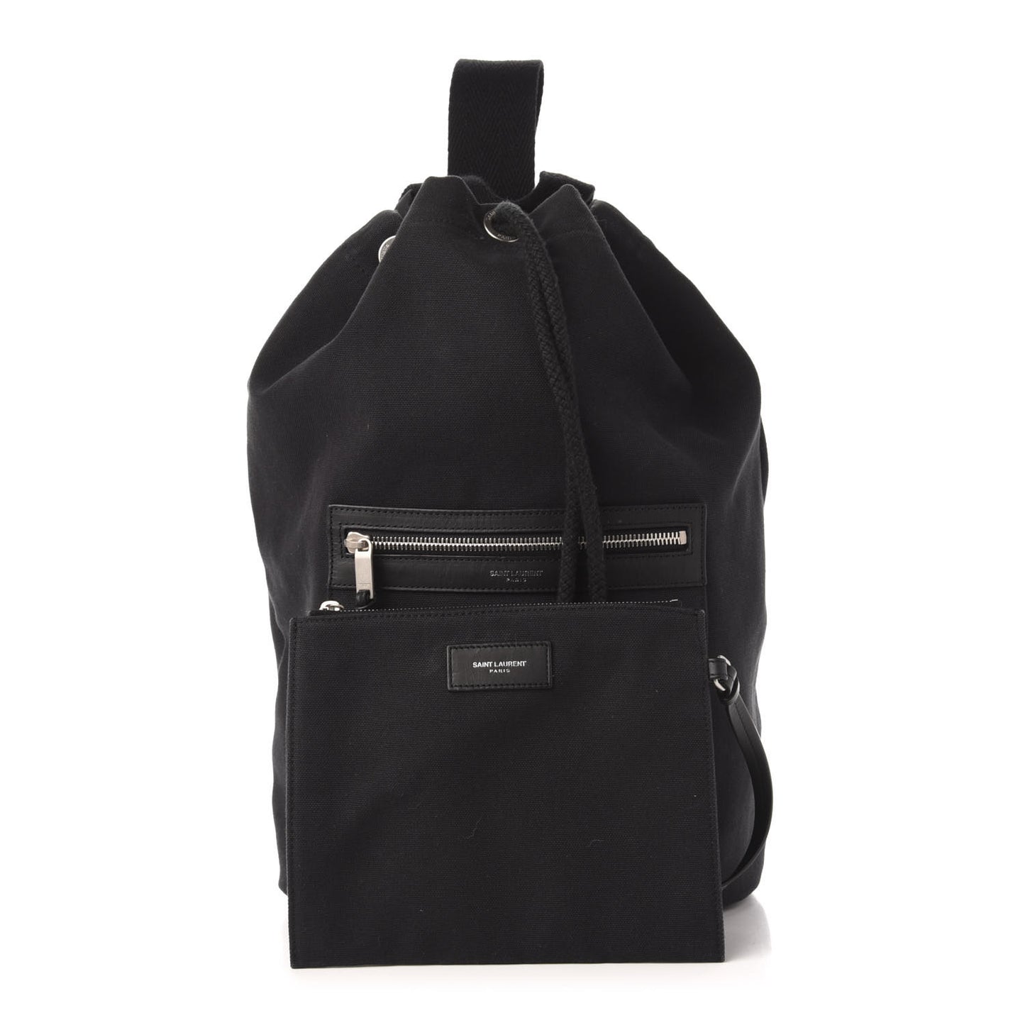 Canvas City Sailor Drawstring Backpack Black