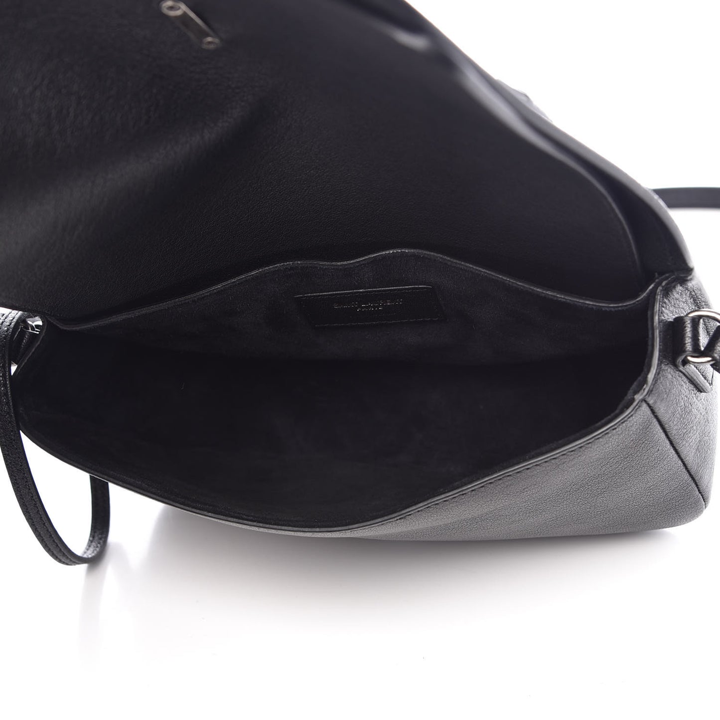 Lambskin Medium Charlotte Messenger Bag Black