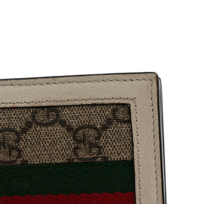 Gucci GG Supreme Monogram Web Queen Margaret Card Case Wallet Beige Mystic White 15 of 16