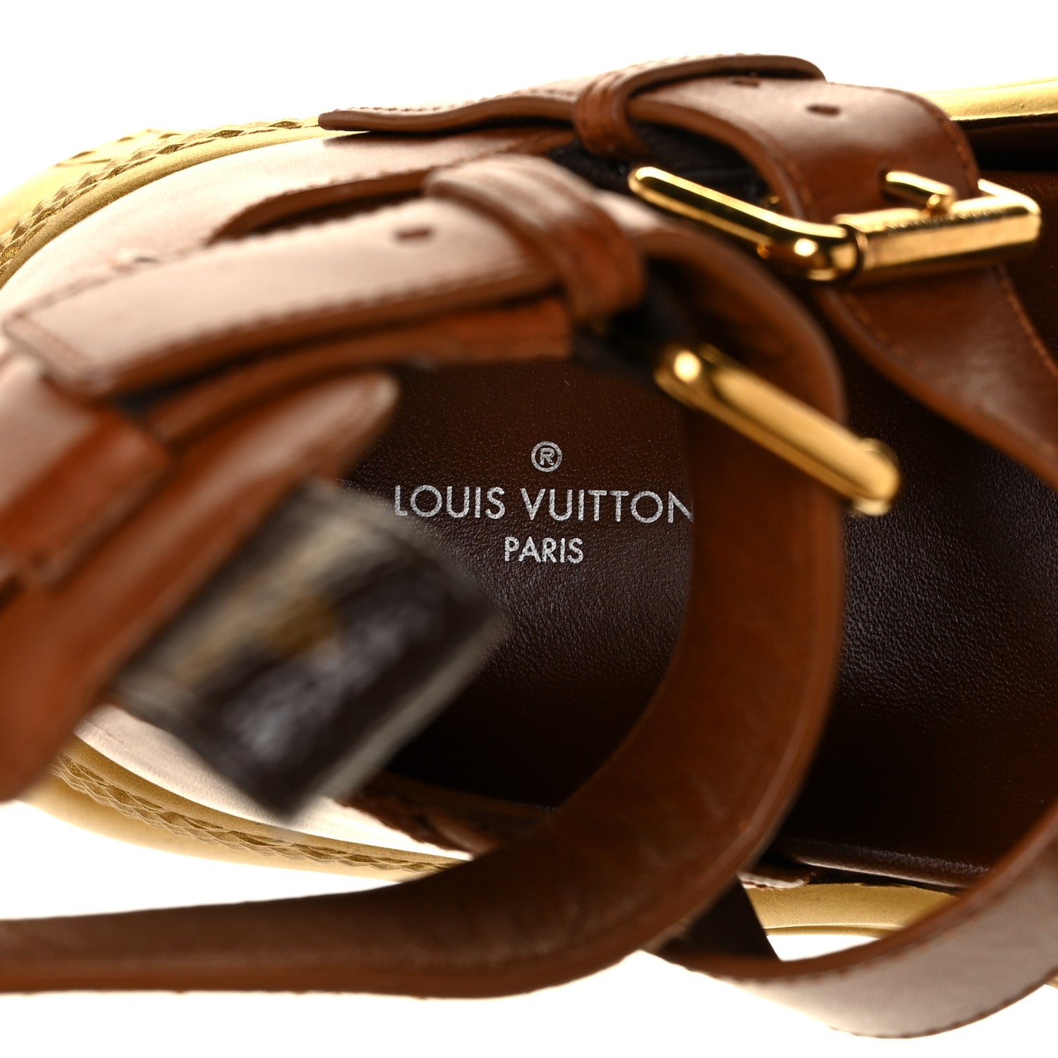 Louis Vuitton Calfskin Monogram LV Archlight Sandal 41 Gold 7 of 9