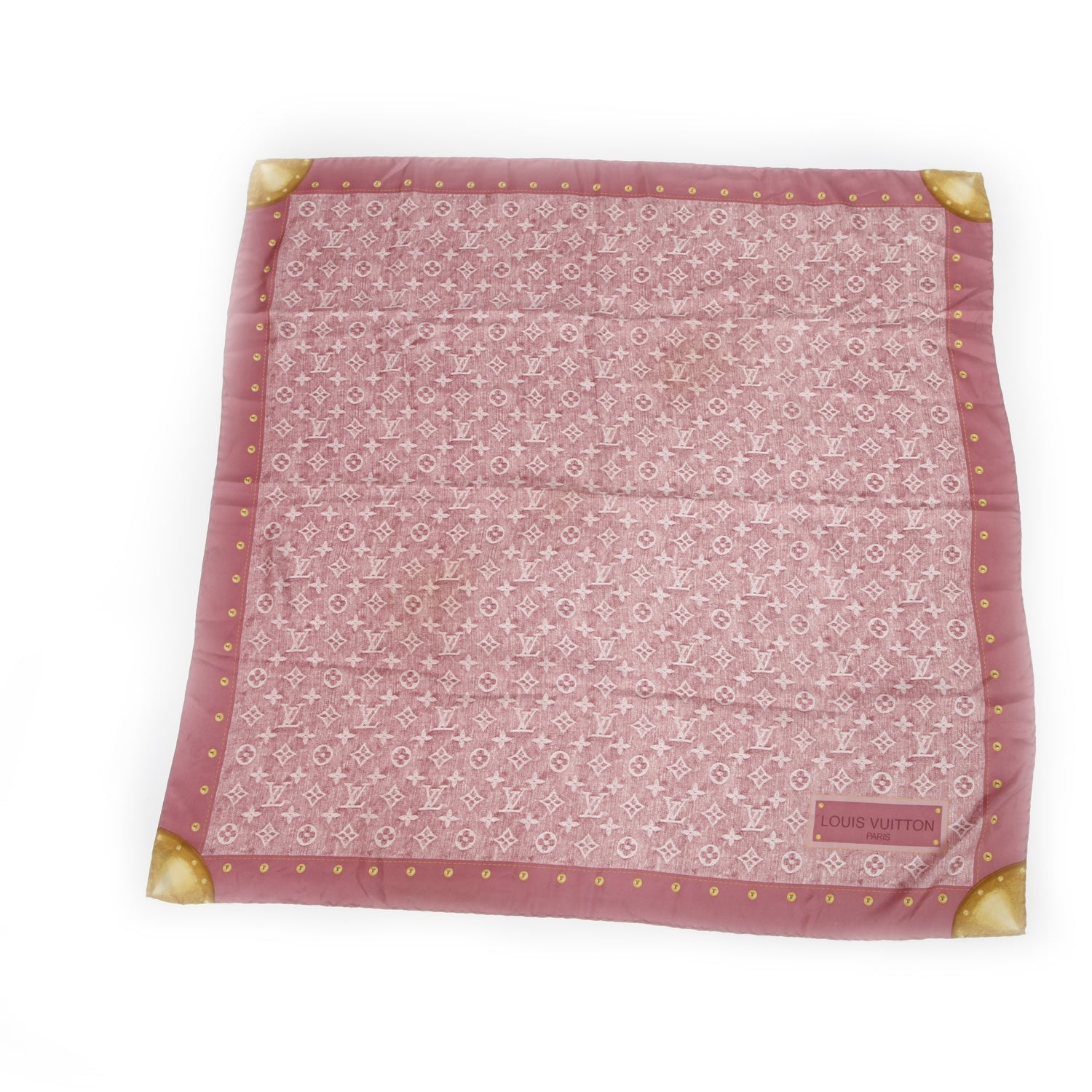 Louis Vuitton Denim Scarf Silk Monogram 1 of 6