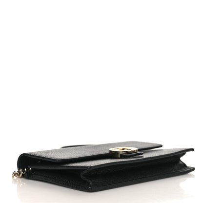 Gucci Dollar Calfskin Interlocking G Chain Wallet Black 4 of 9