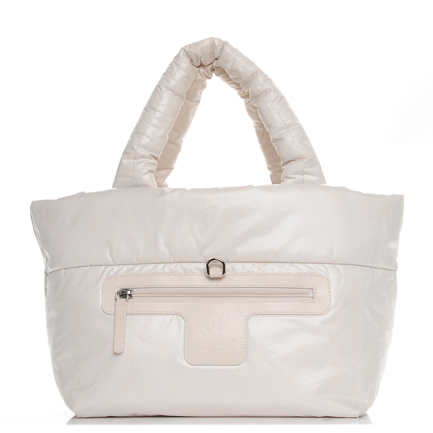 Chanel Nylon Tweed Printed Medium Coco Cocoon Reversible Tote White 3 of 12