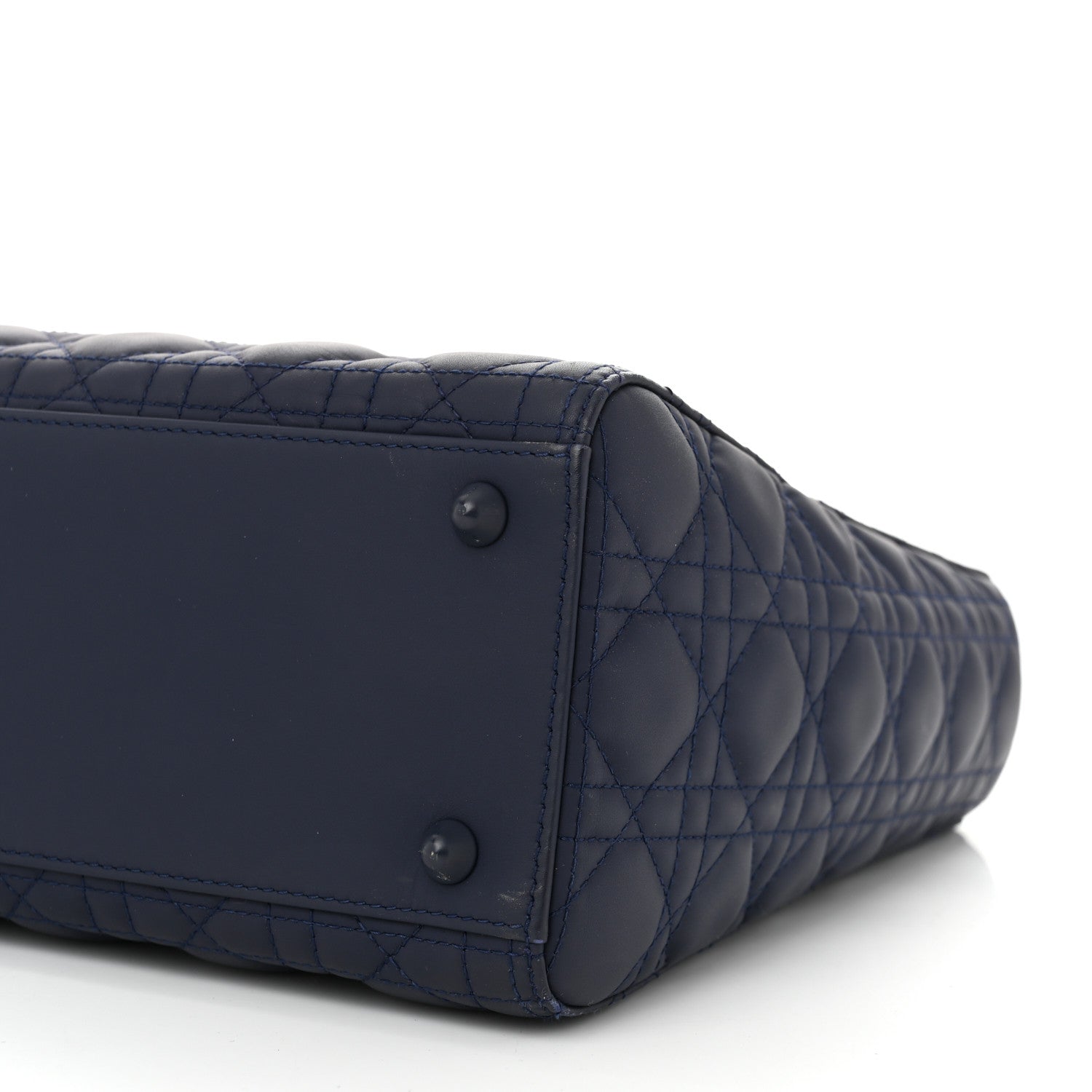 Christian Dior Ultra Matte Calfskin Cannage Large Lady Dior Blue 10 of 10