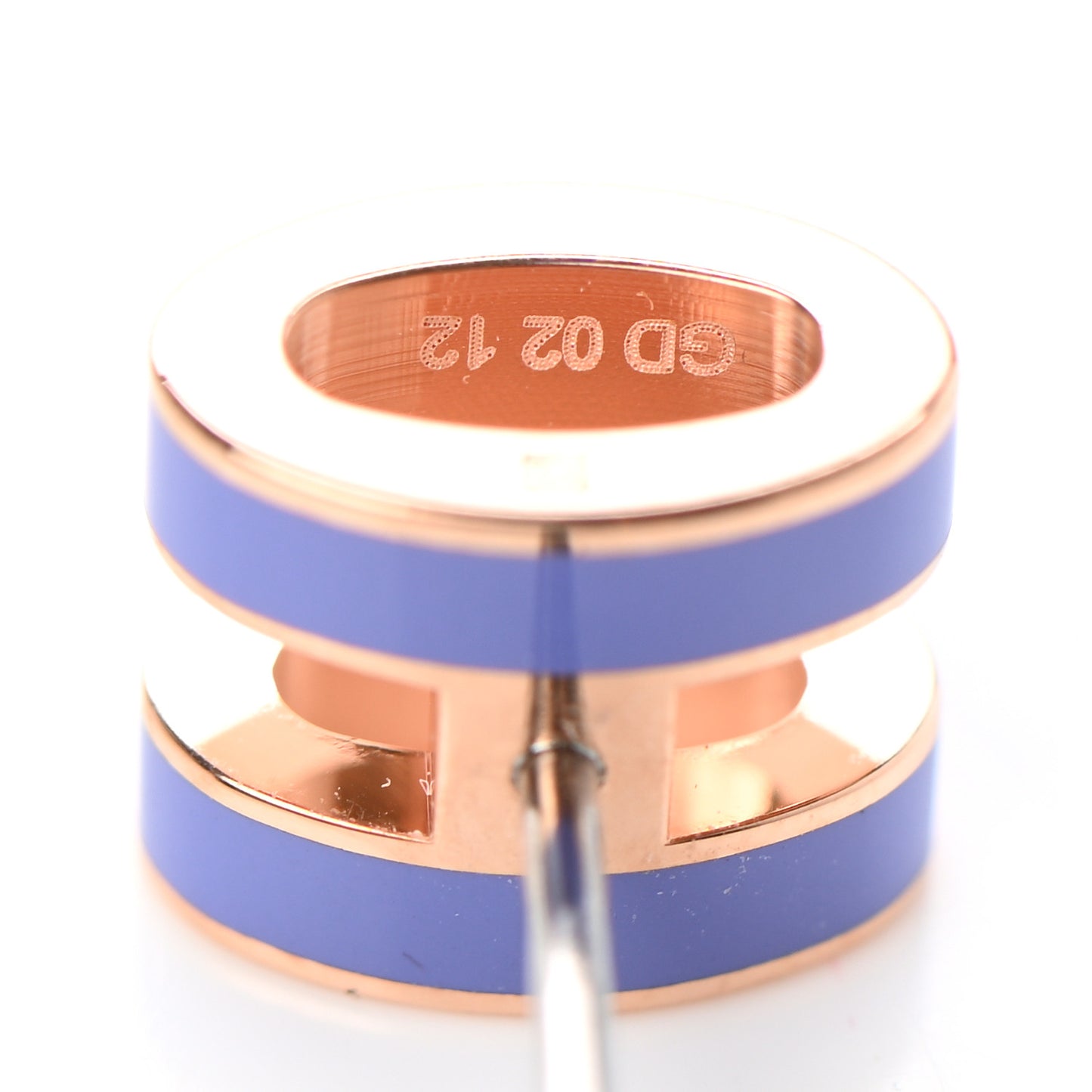 Rose Gold Lacquered Mini Pop H Earrings Lilac