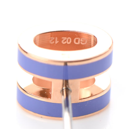 Hermes Rose Gold Lacquered Mini Pop H Earrings Lilac 5 of 8
