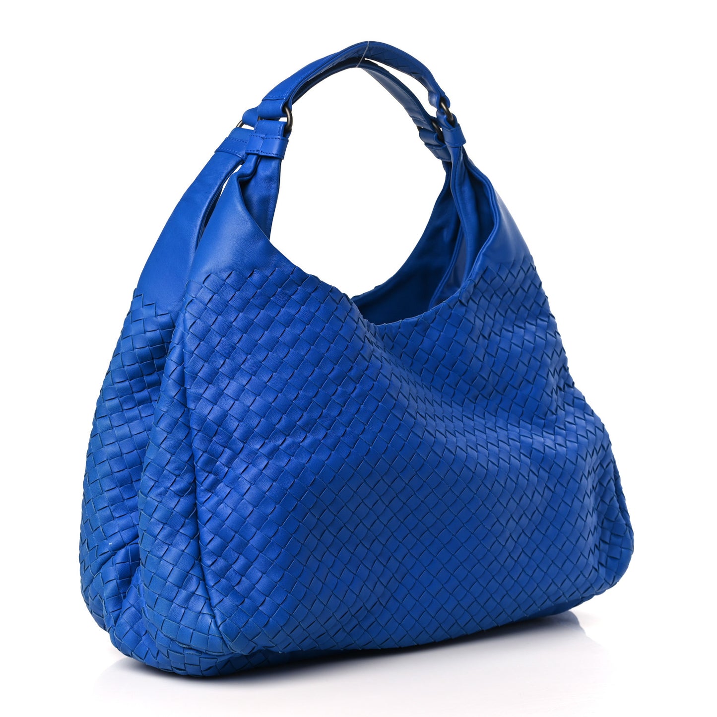 Nappa Intrecciato Large Campana Signal Blue