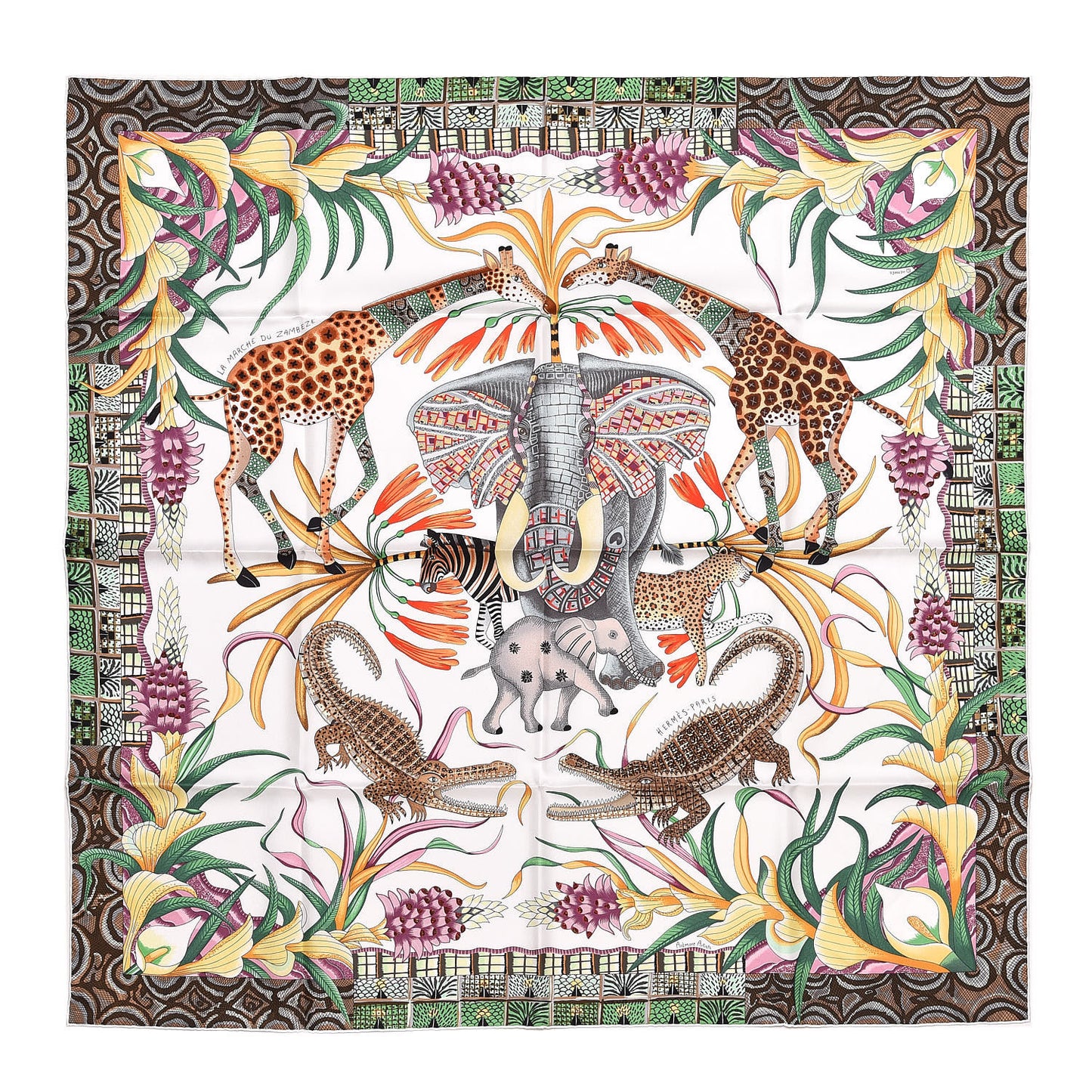 Silk La Marche Du Zambeze Scarf 90