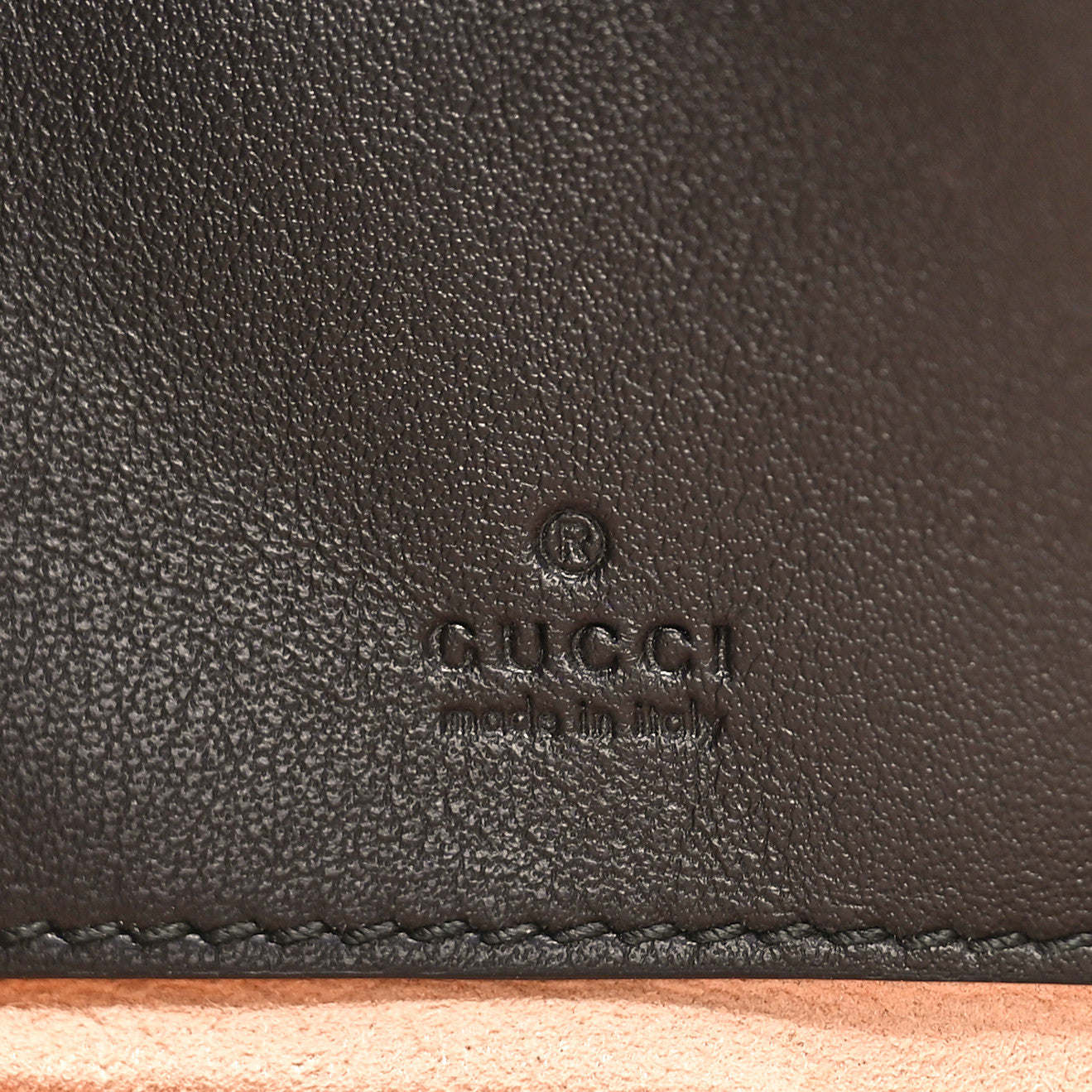 Gucci Calfskin Matelasse Mini GG Marmont Chain Crossbody Bag Black 6 of 8