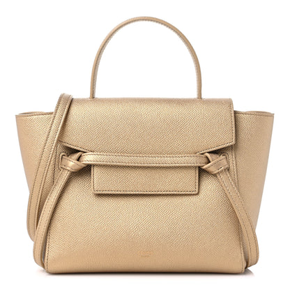 Celine Laminated Calfskin Nano Belt Bag Gold 1 of 10