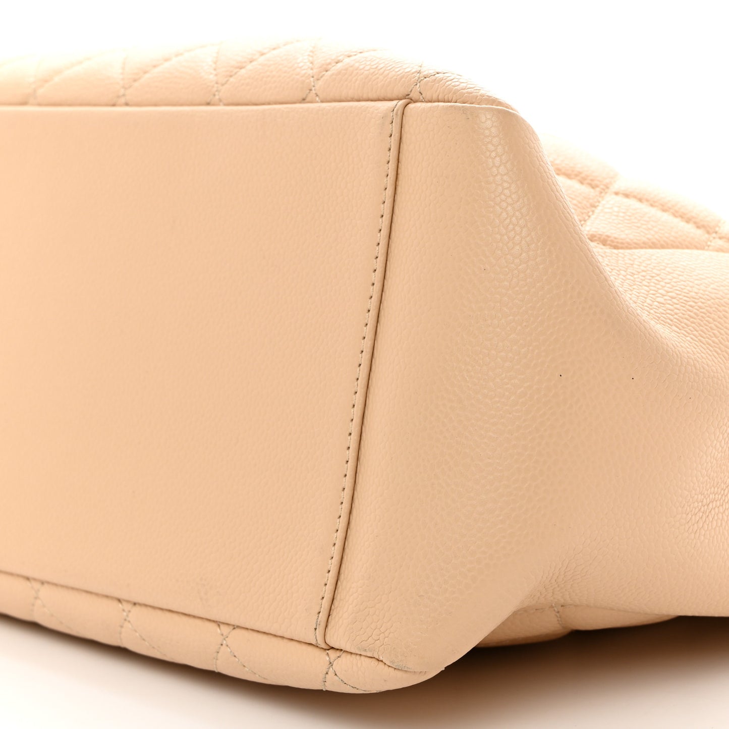 Caviar Quilted Grand Shopping Tote GST Beige Clair