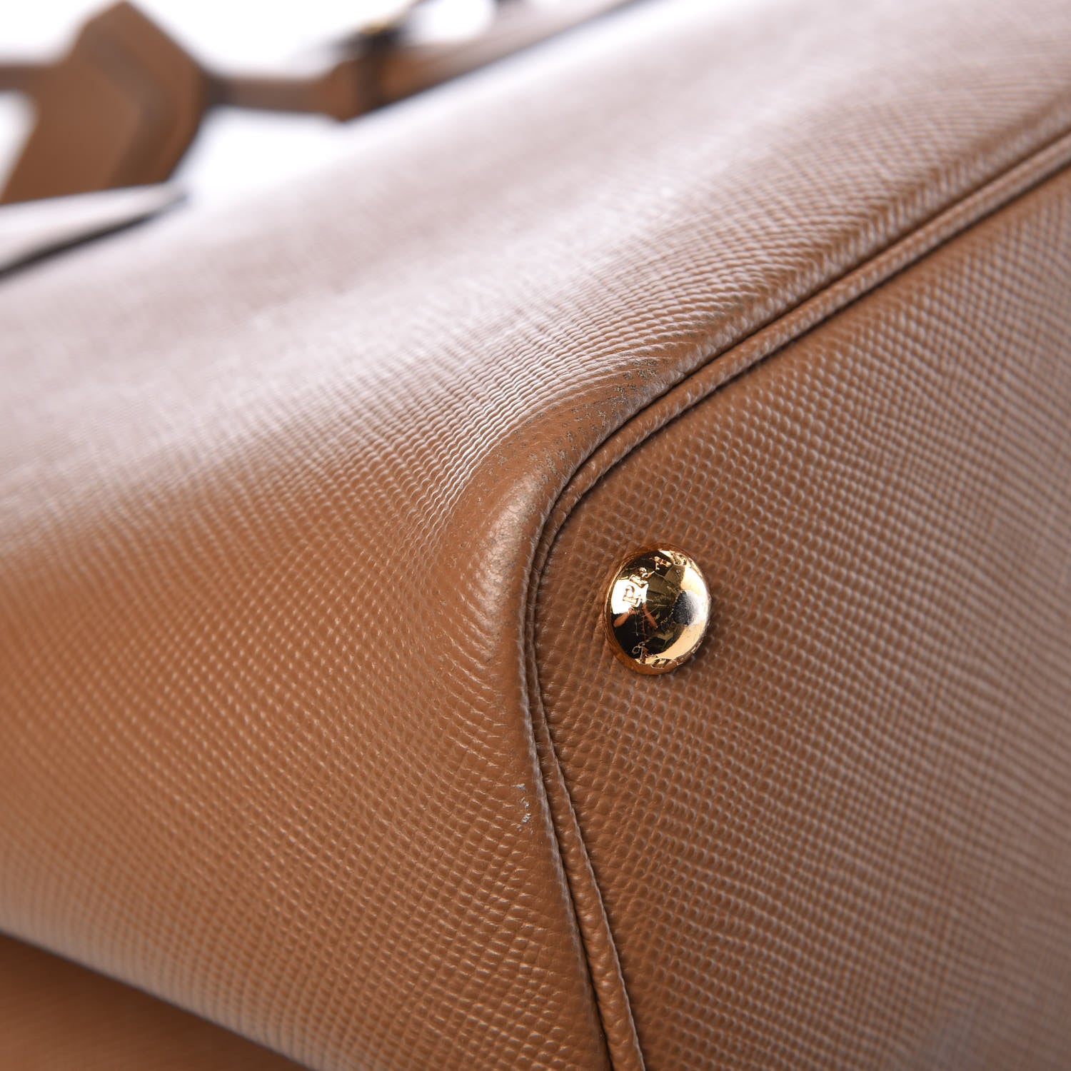 Prada Saffiano Cuir Large Double Bag Canella Cocco 13 of 14
