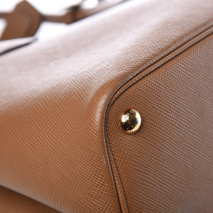 Prada Saffiano Cuir Large Double Bag Canella Cocco 13 of 14