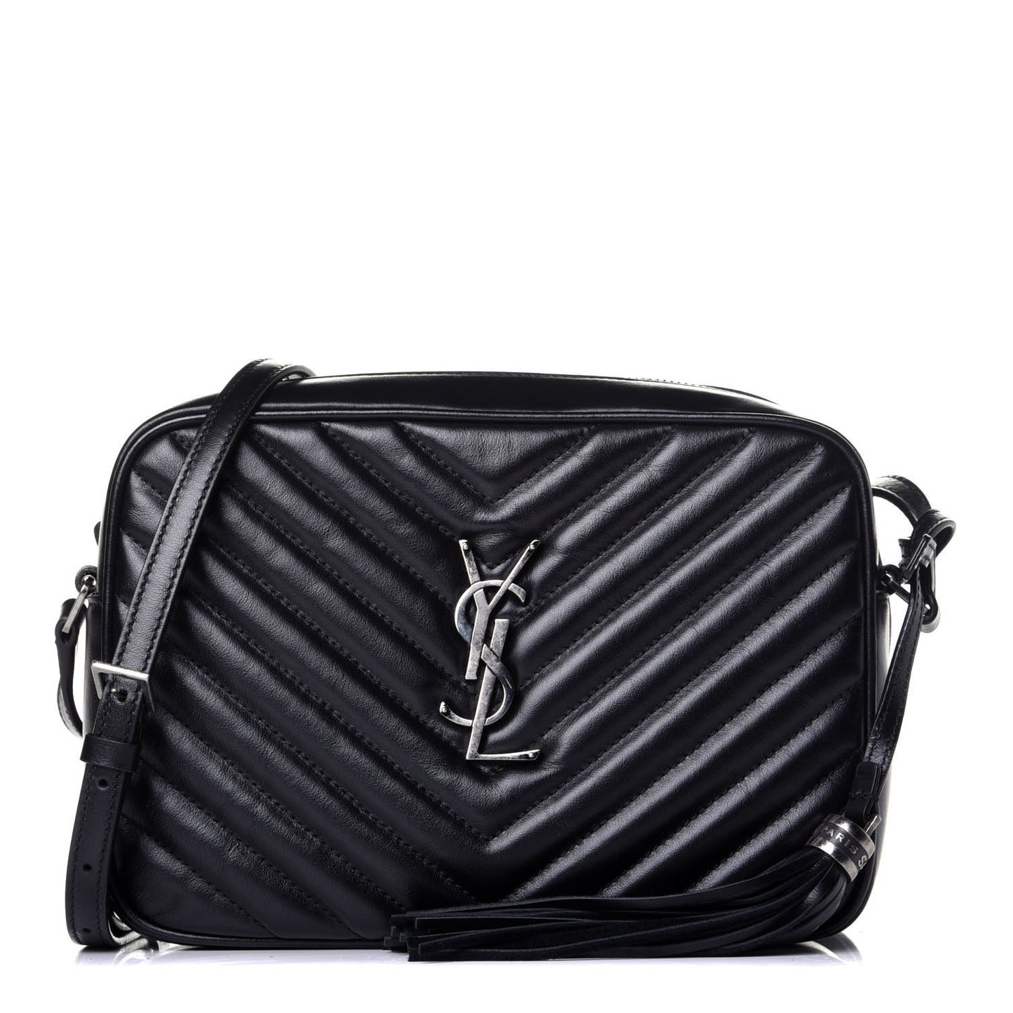 Calfskin Matelasse Monogram Lou Camera Bag Black