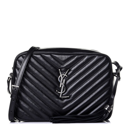 Saint Laurent Calfskin Matelasse Monogram Lou Camera Bag Black 1 of 10