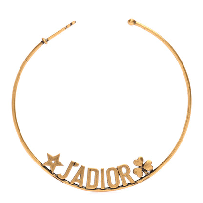 Christian Dior Metal J'Adior Hoop Earrings Aged Gold 4 of 5