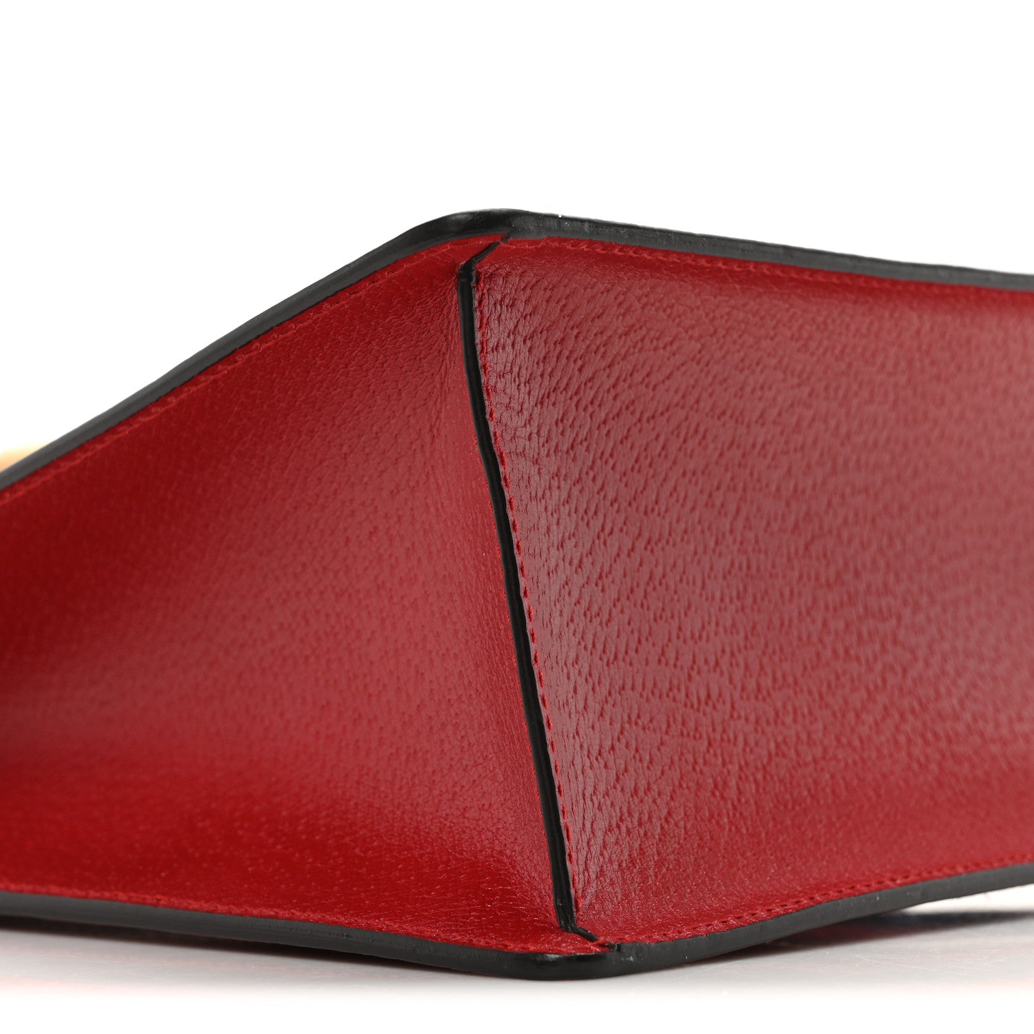 Gucci Calfskin Bamboo Web Medium Falena Moth Top Handle Bag Hibiscus Red 9 of 12