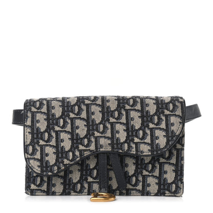 Christian Dior Oblique Saddle Belt Bag Blue 1 of 7