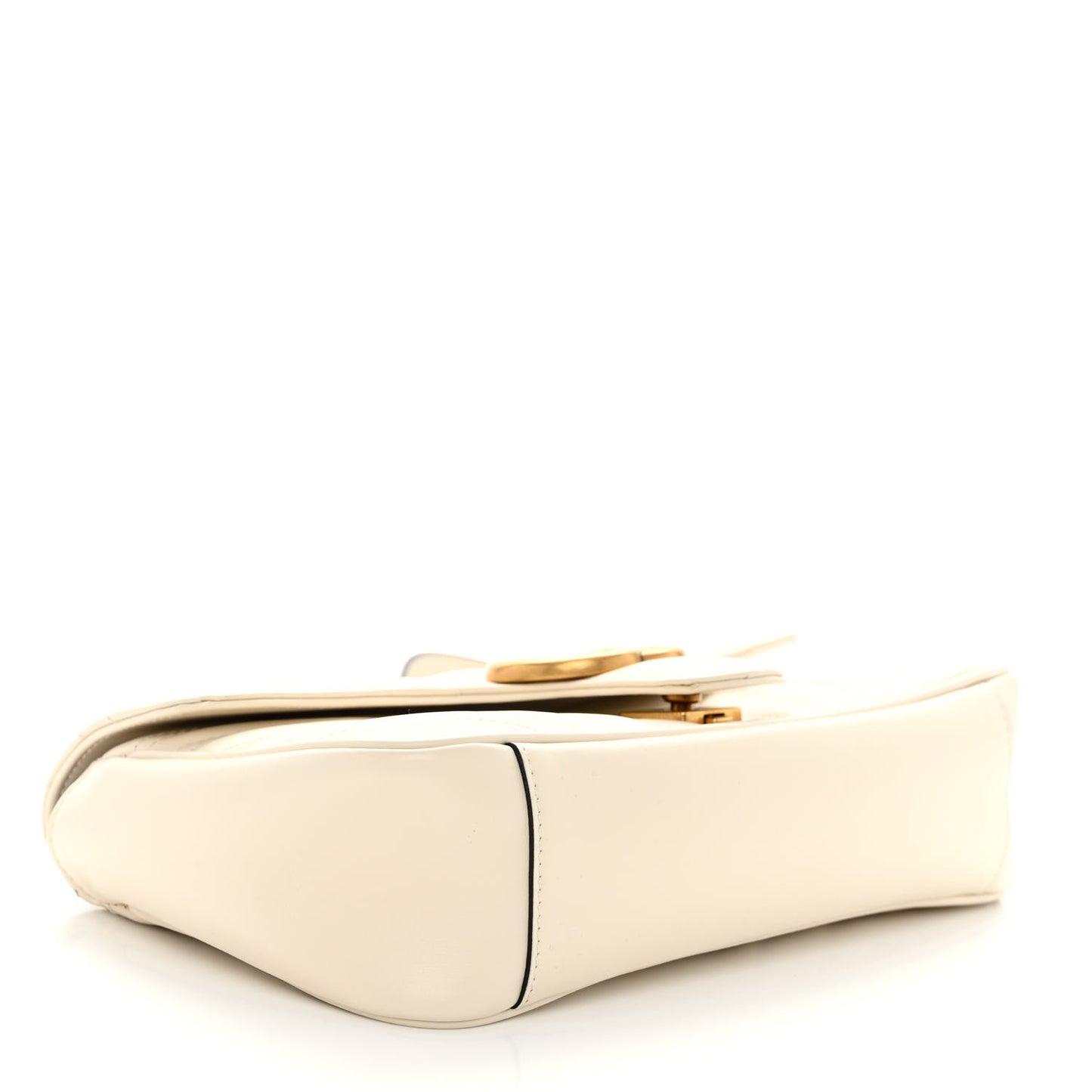 Calfskin Matelasse Small GG Marmont Shoulder Bag White