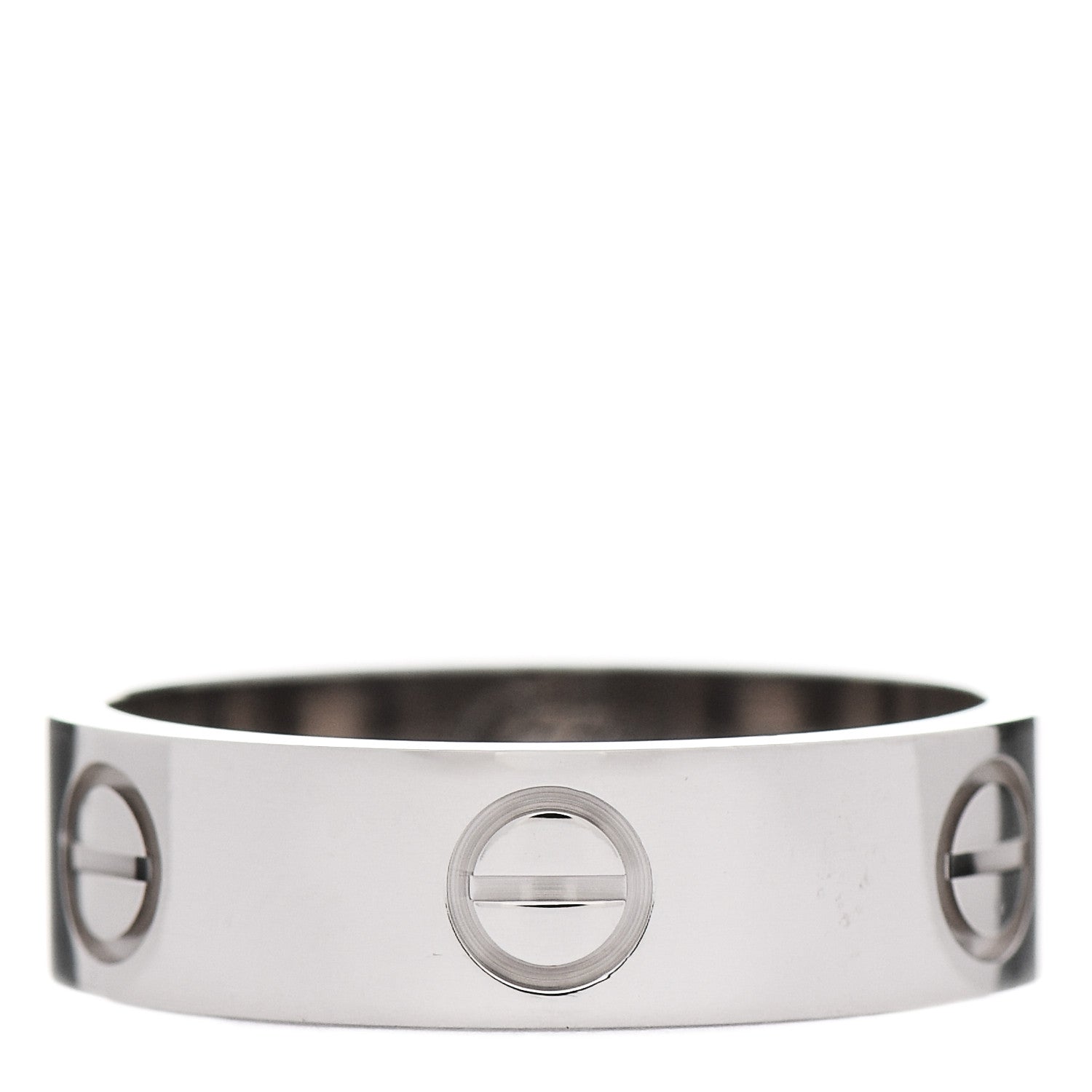 Cartier 18K White Gold 5.5mm LOVE Ring 55 7.25 1 of 3