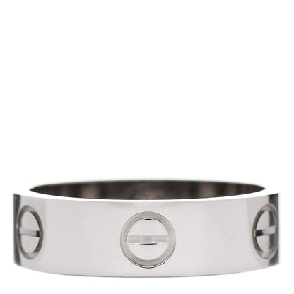 Cartier 18K White Gold 5.5mm LOVE Ring 55 7.25 1 of 3