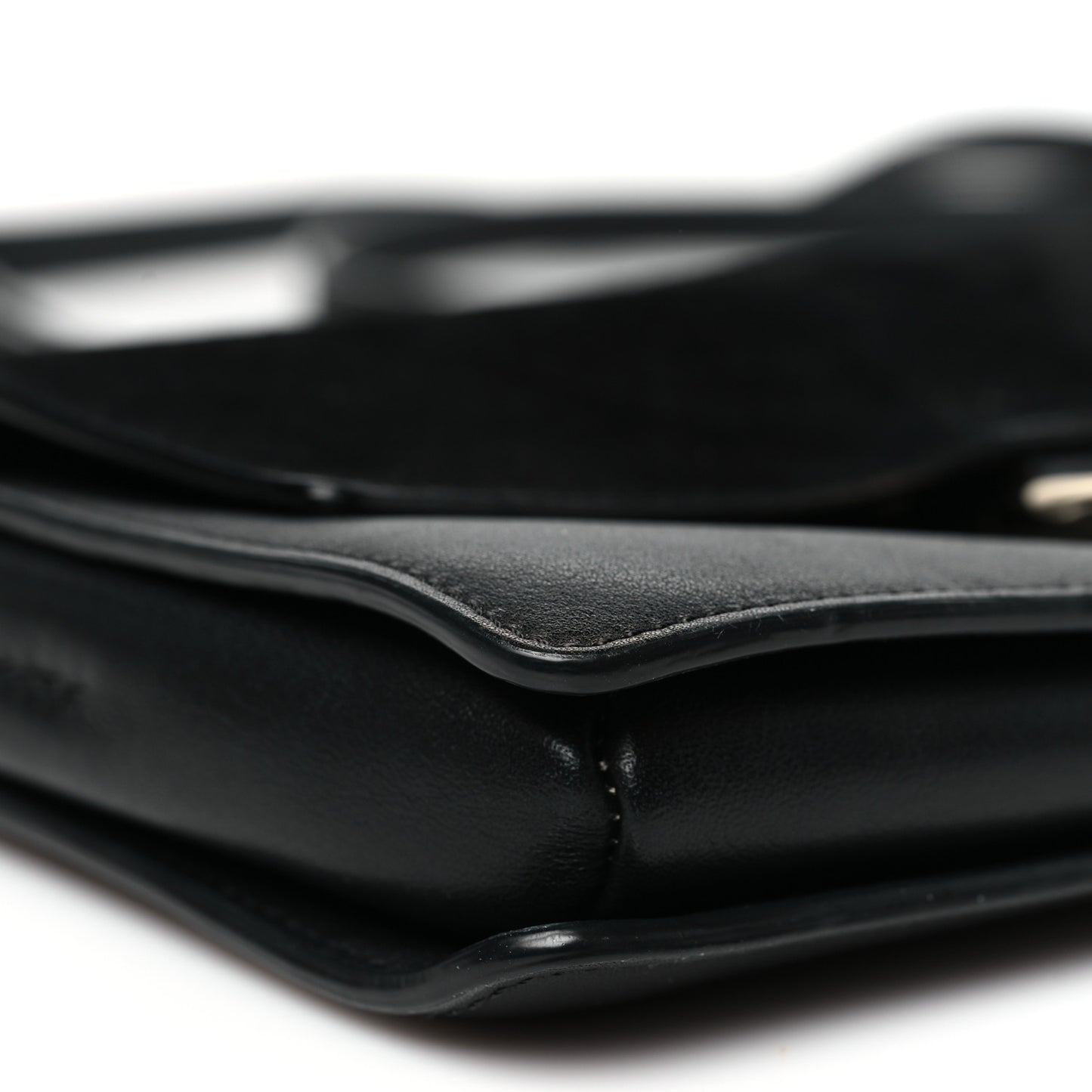 Suede Calfskin Small Faye Shoulder Bag Black