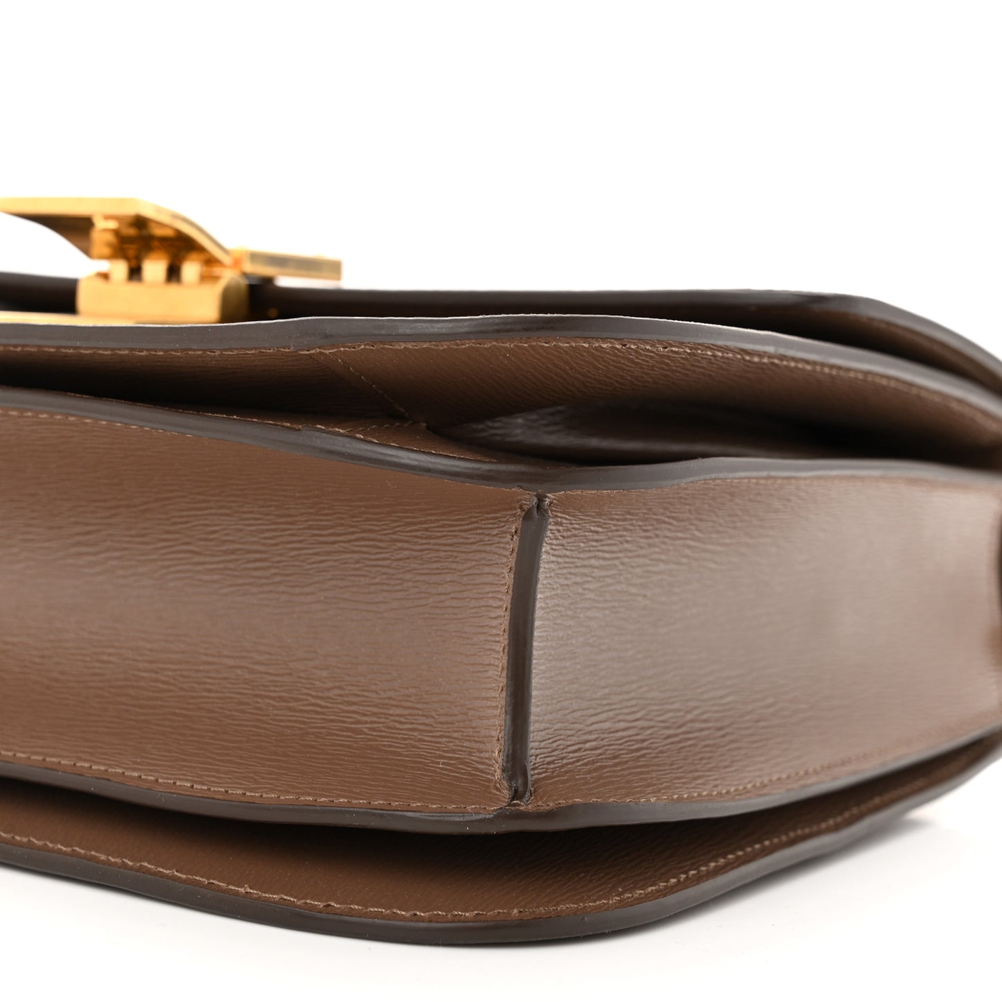 Liege Calfskin Medium Classic Box Flap Bag Taupe